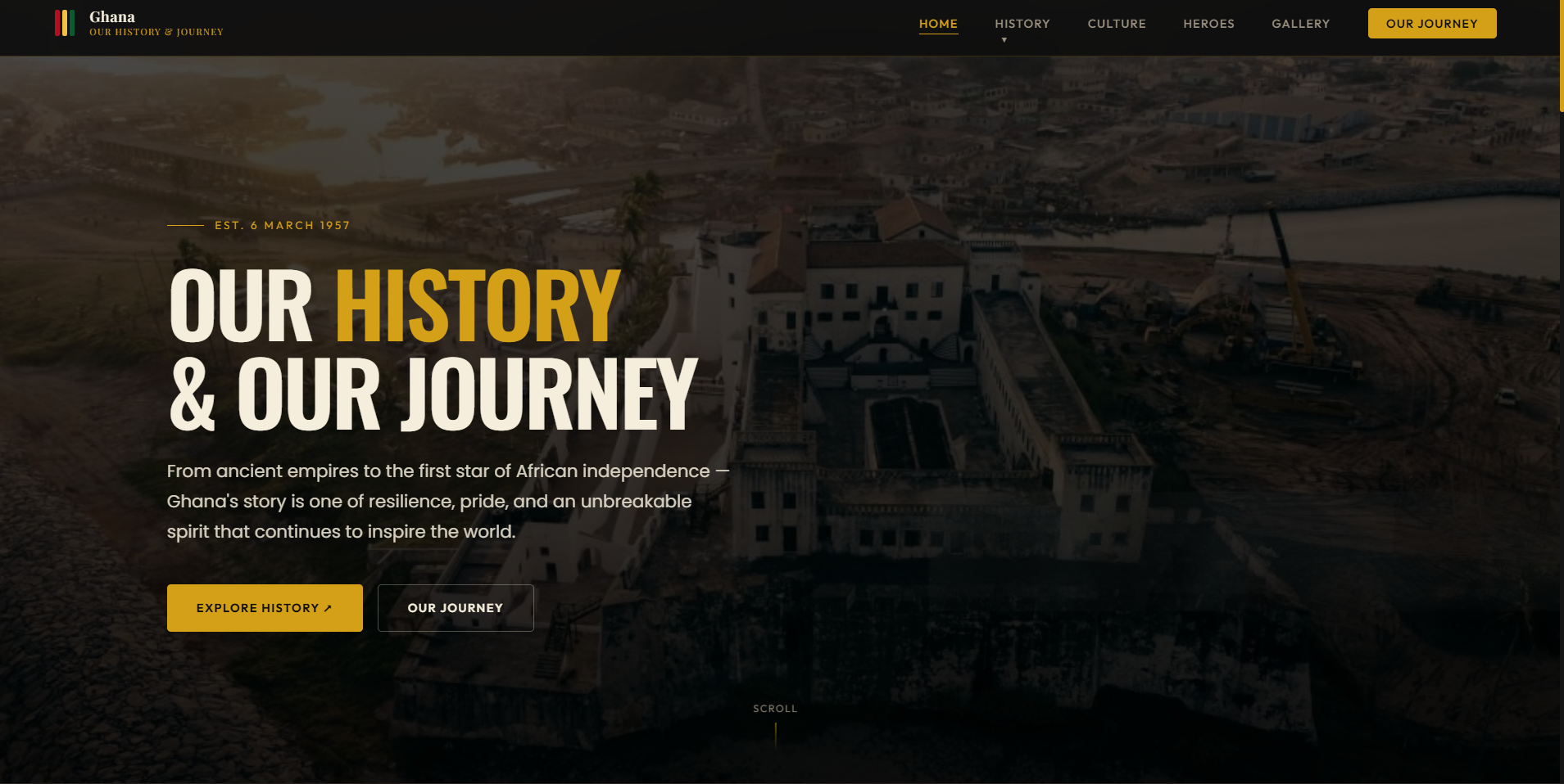 Ghana: Our History & Our Journey website preview